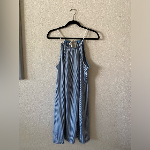 J. McLaughlin Striped Linen Dress - Picture 1 of 5